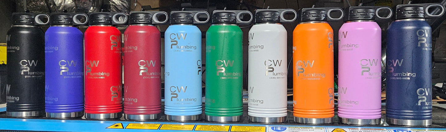 32 oz Water Bottle custom laser engraved