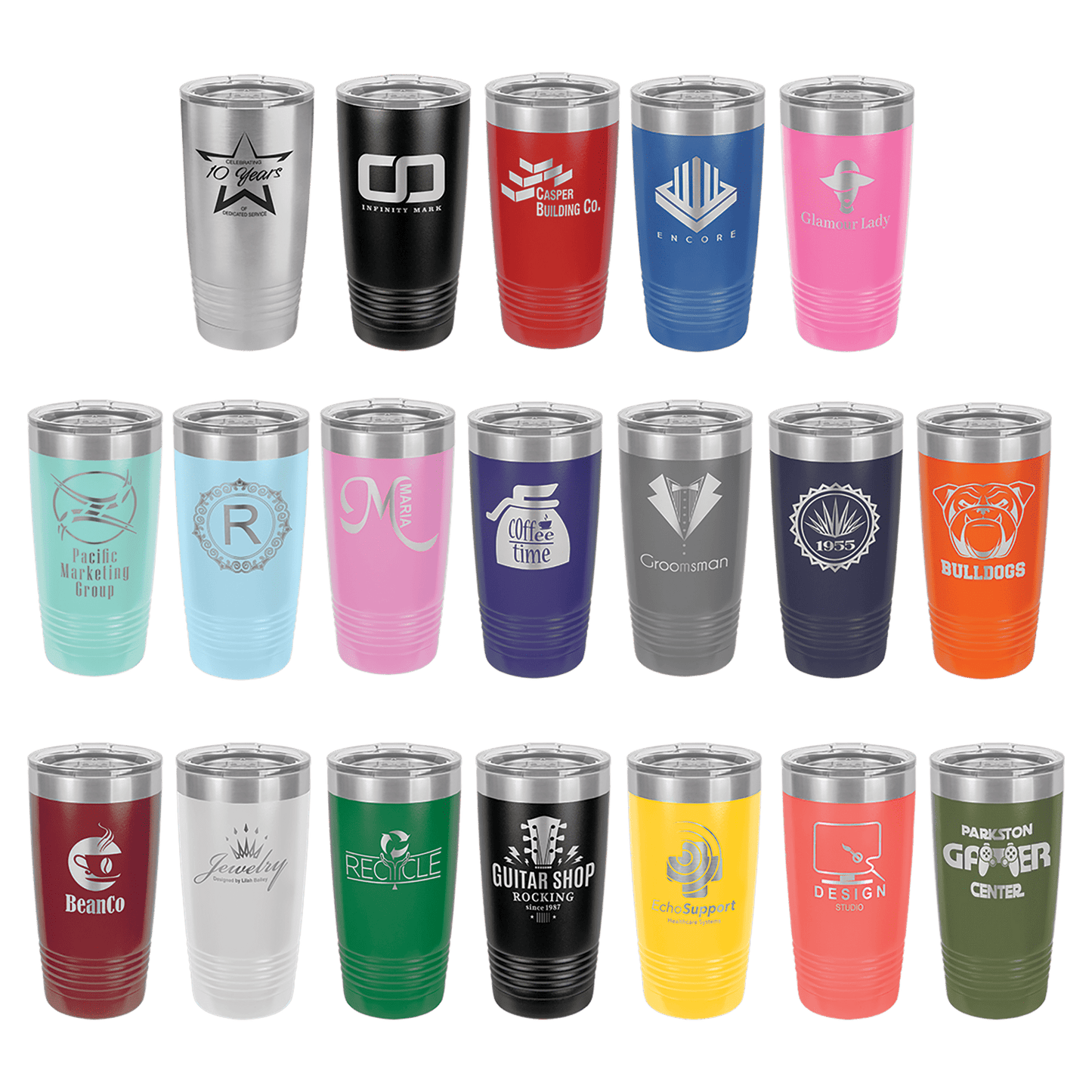 20 oz Tumbler custom laser engraved