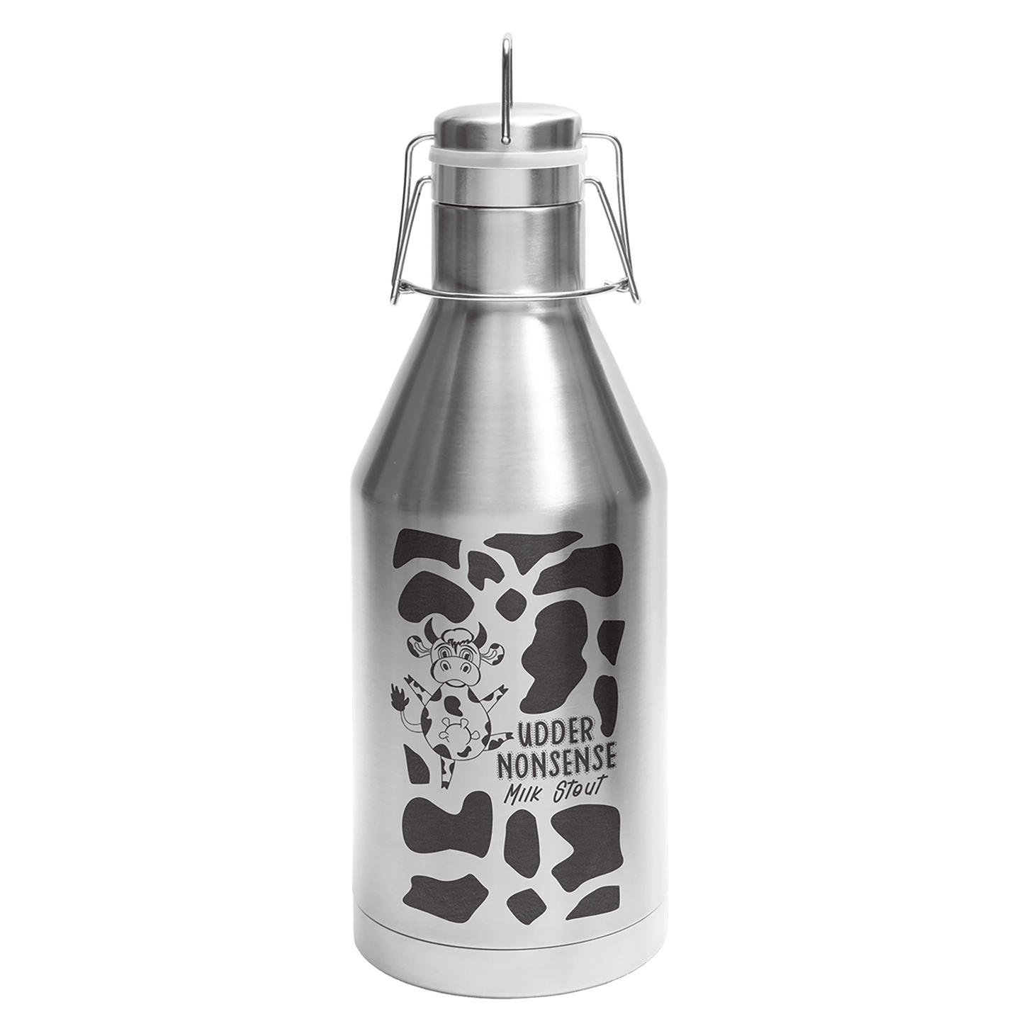 64 oz Growler stainless custom laser engraved
