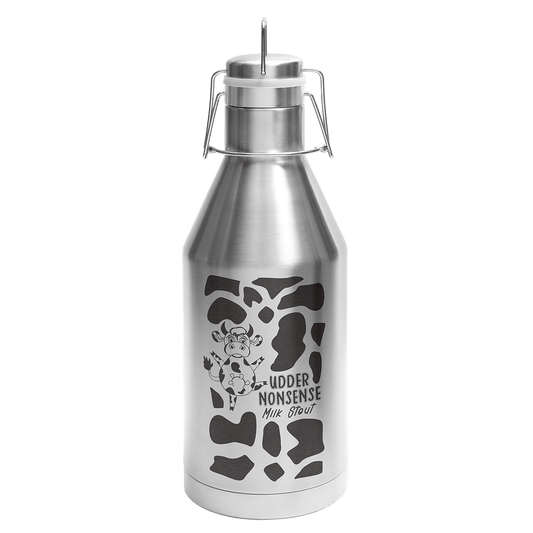 64 oz Growler stainless custom laser engraved
