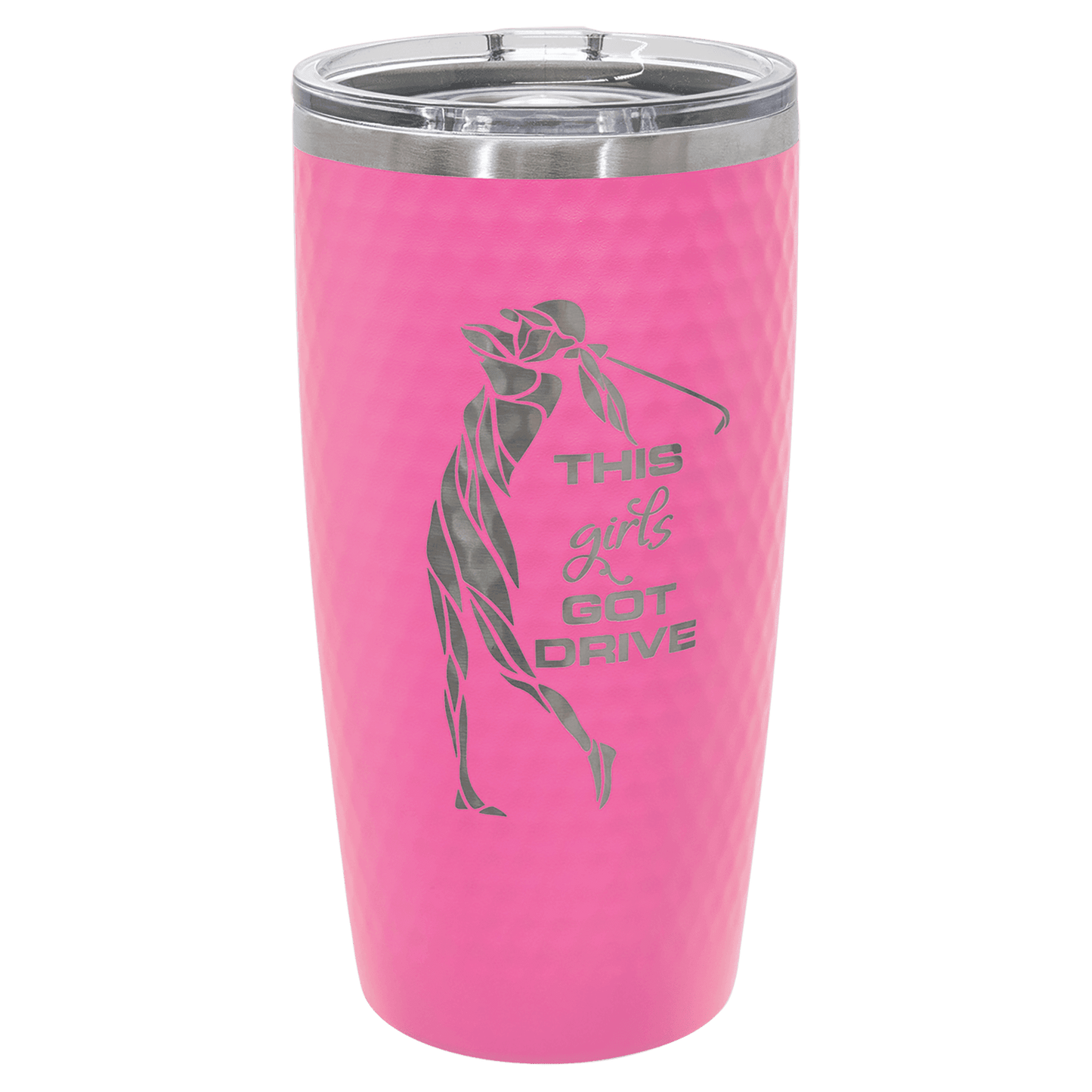 20 oz Golf Tumbler with slider lid custom laser engraved