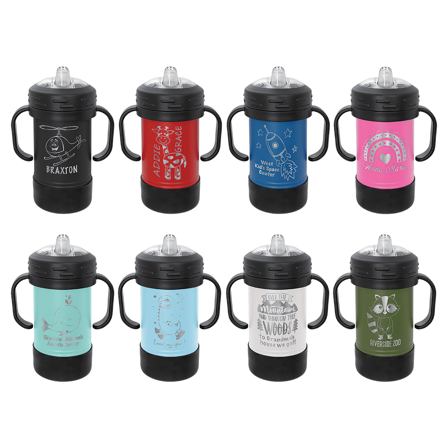 10 oz sippy cup custom laser engraved