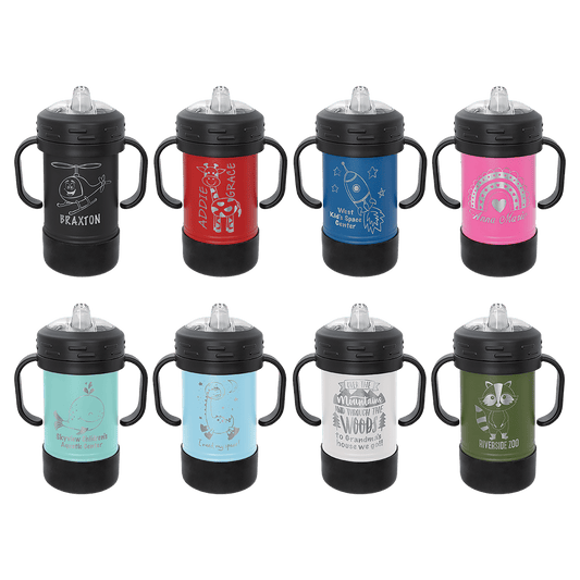 10 oz sippy cup custom laser engraved